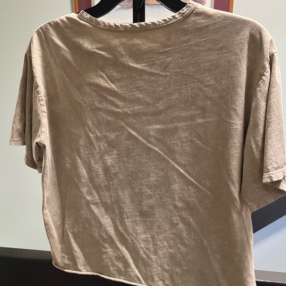 Double Dot Tan Graphic Tee with Bull Skull NWOT #278 - Picture 3 of 5